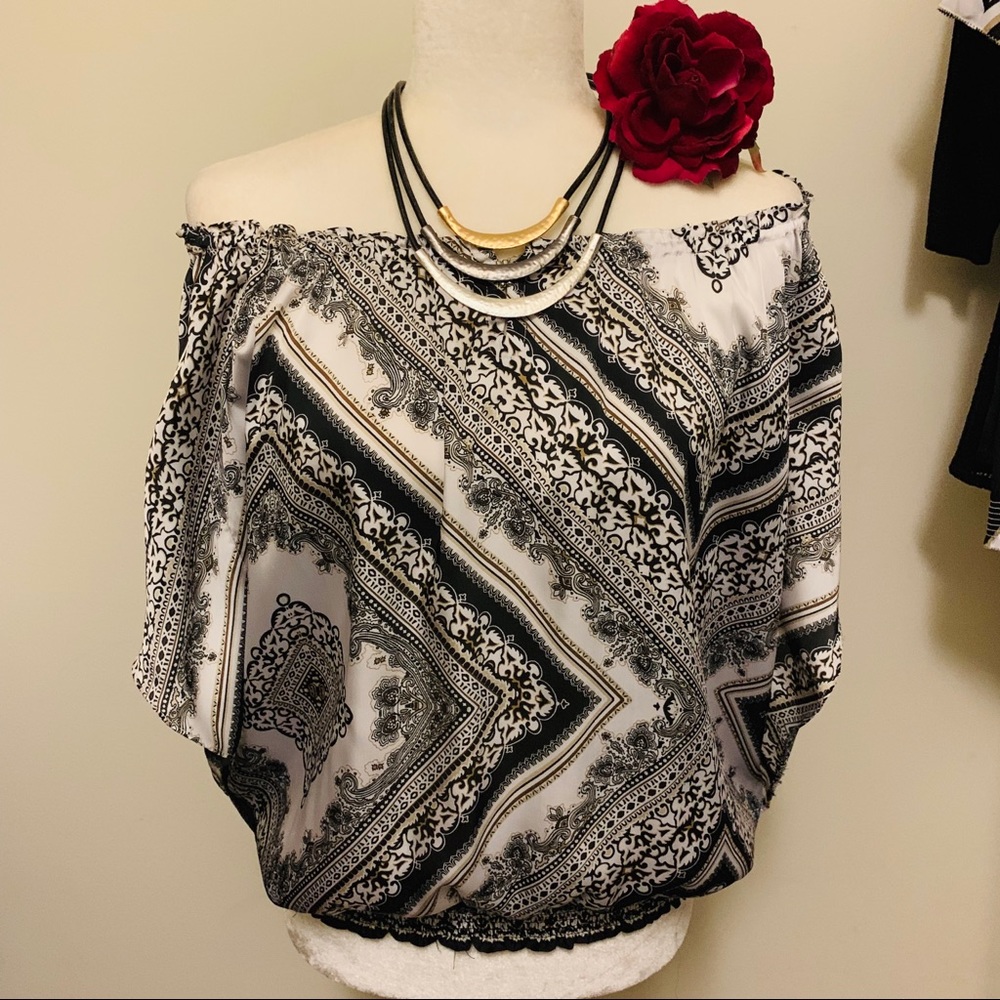 🌺WHBM BEAUTIFUL 💯 silk M Split shoulder🌺